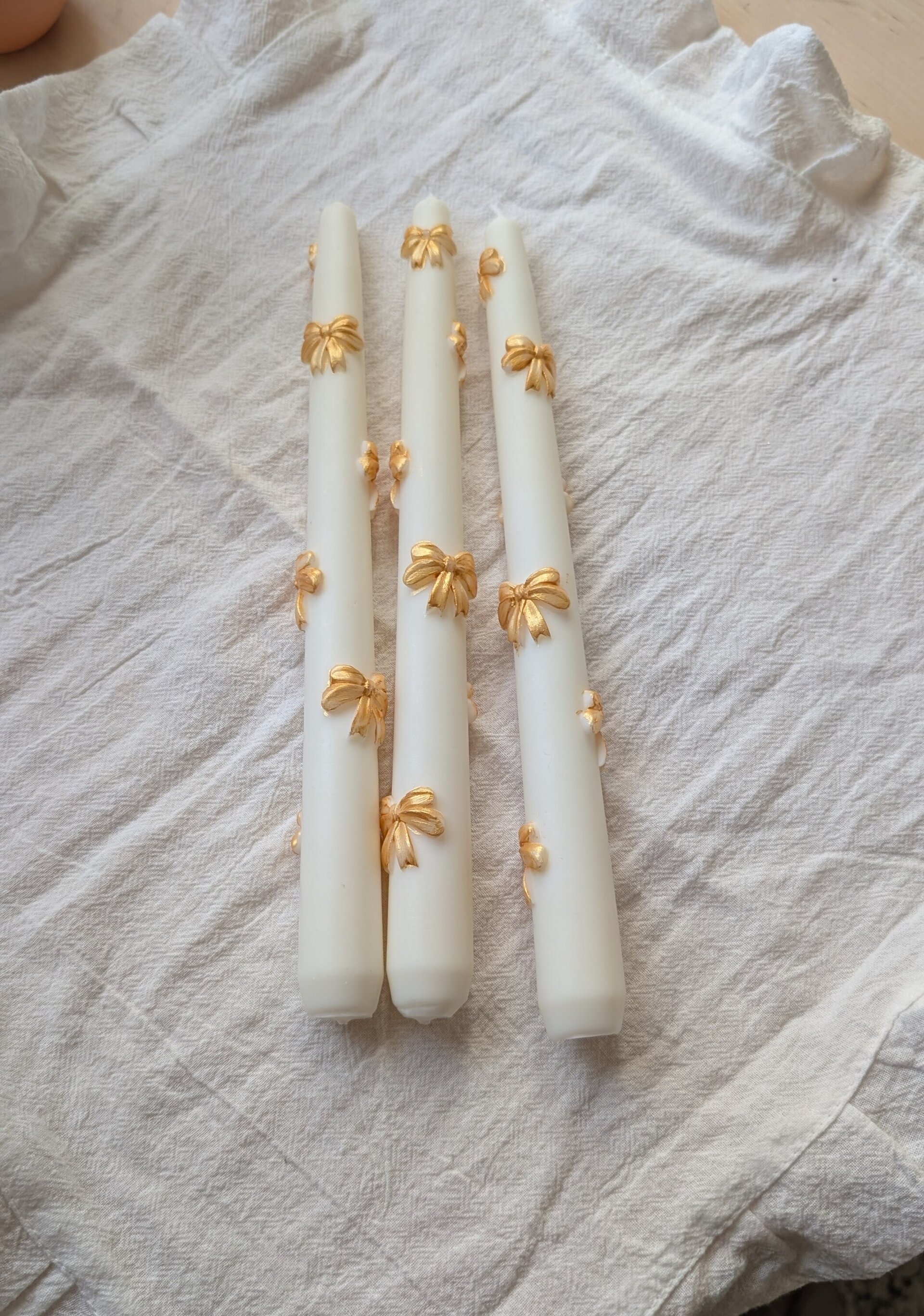 Velas de mesa de cera de soja "Lazos" - 1