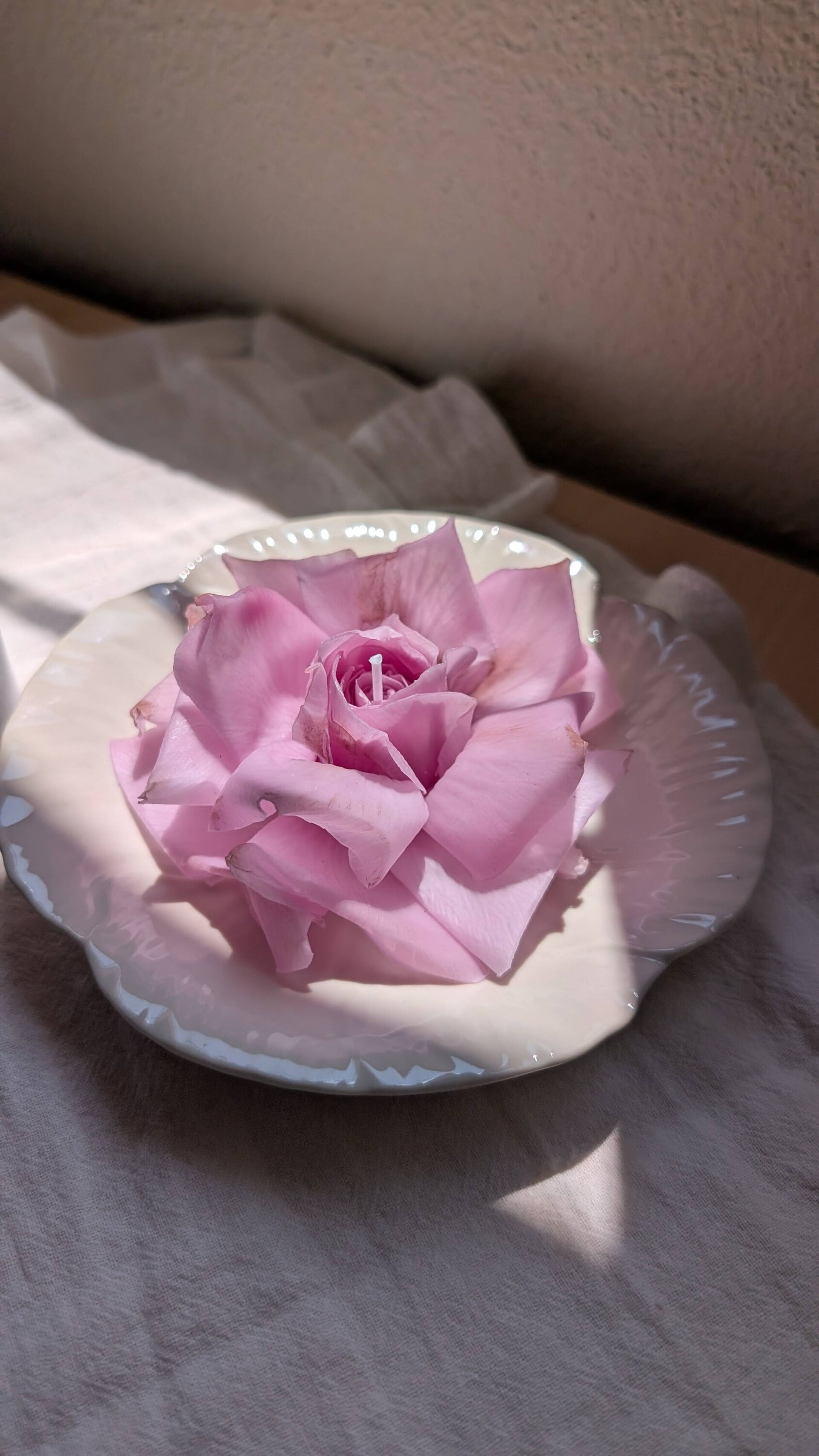 Vela FLOR ROSA francesa - 2
