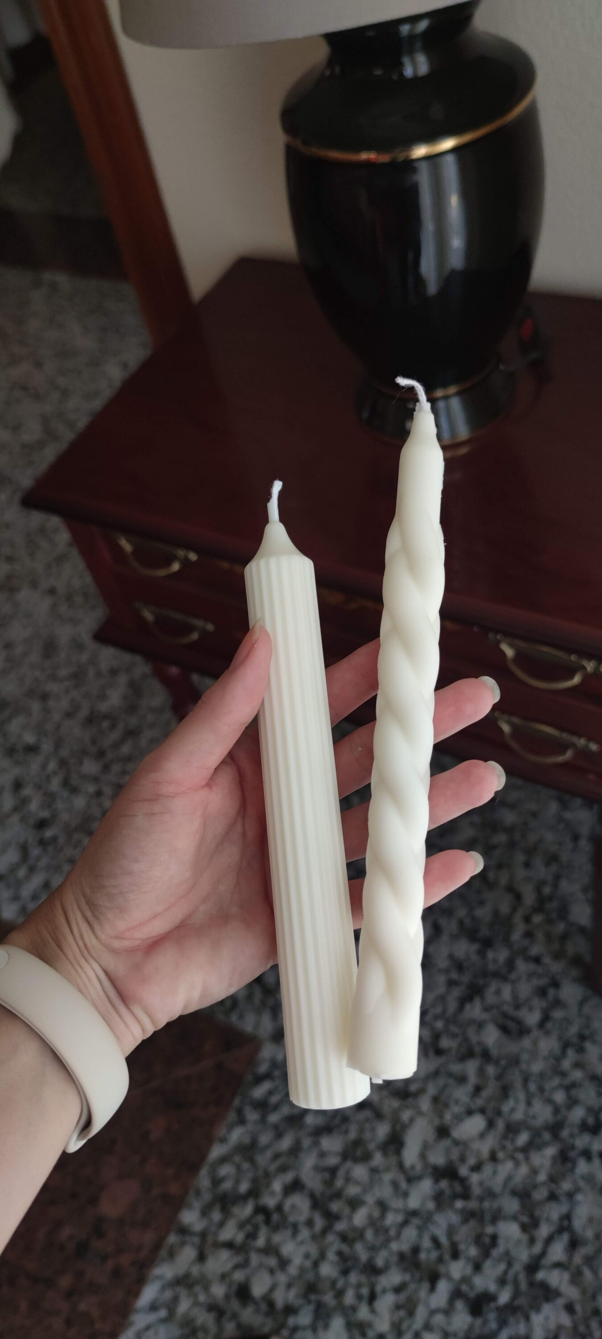 Vela de Mesa Trenzada de Cera de Soja - 4