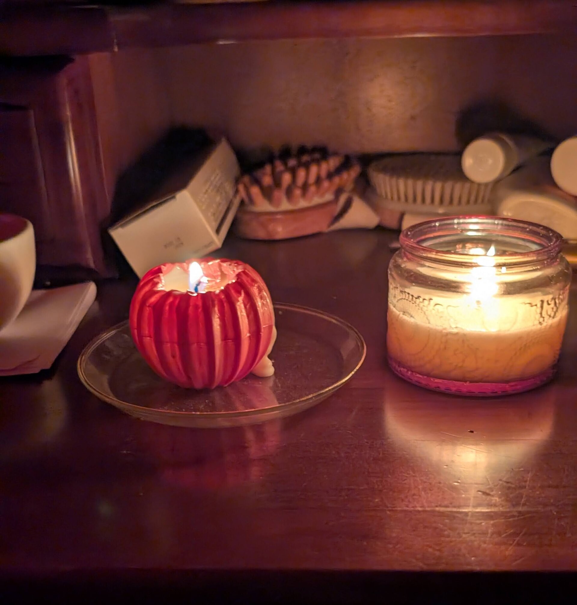 Bola de Adorno - Velas artesanales en forma de esfera navideña - 3