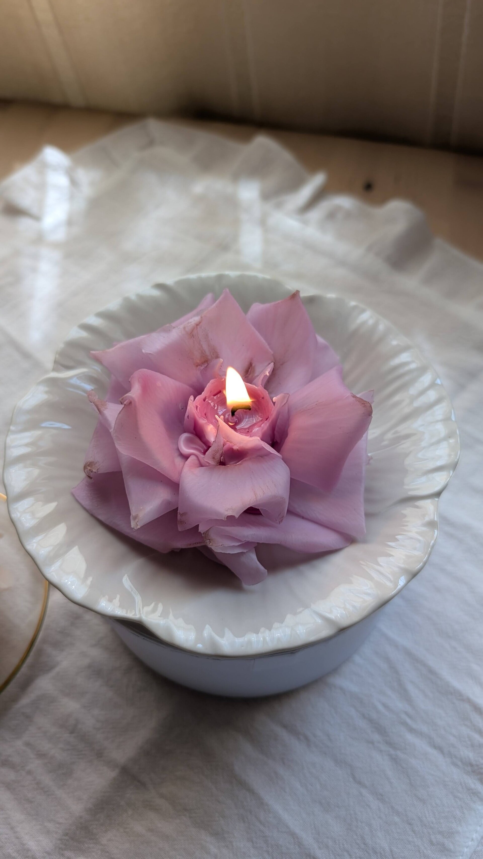 Vela FLOR ROSA francesa - 3